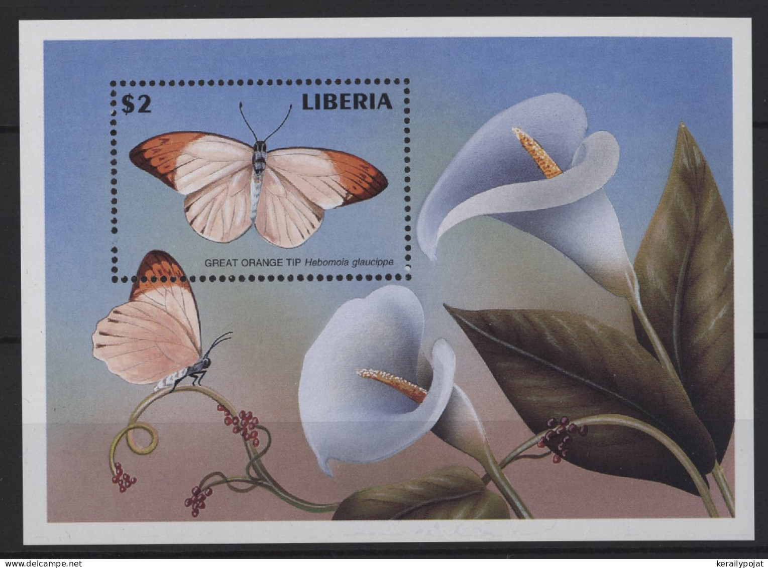 Liberia - 1998 Butterflies Block (1) MNH__(TH-26848) - Liberia