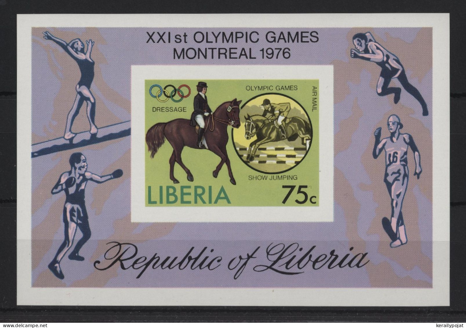 Liberia - 1976 Summer Olympics Montreal Block IMPERFORATE MNH__(TH-24204) - Liberia