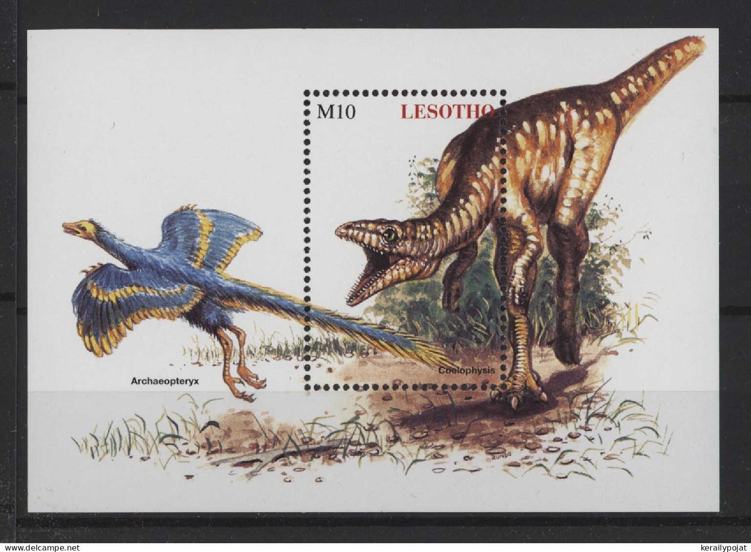 Lesotho - 1998 Prehistoric Animals Block (3) MNH__(TH-24488) - Lesotho (1966-...)