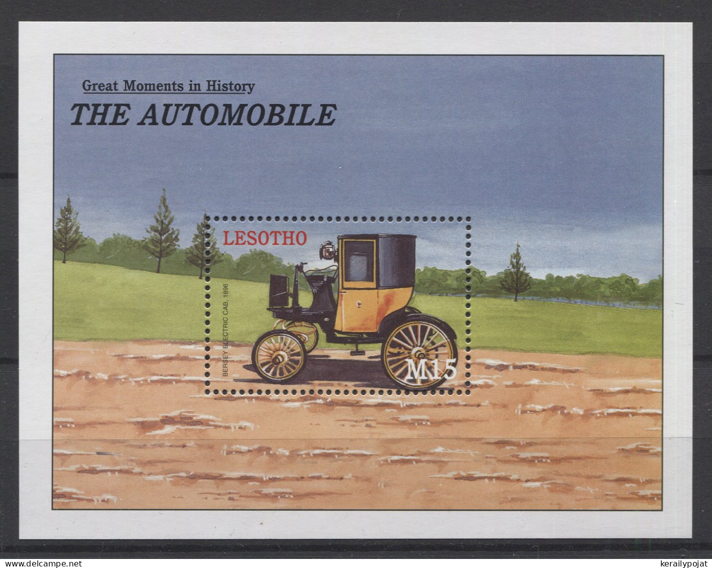 Lesotho - 2000 History Of The Automobile Block (4) MNH__(TH-25072) - Lesotho (1966-...)