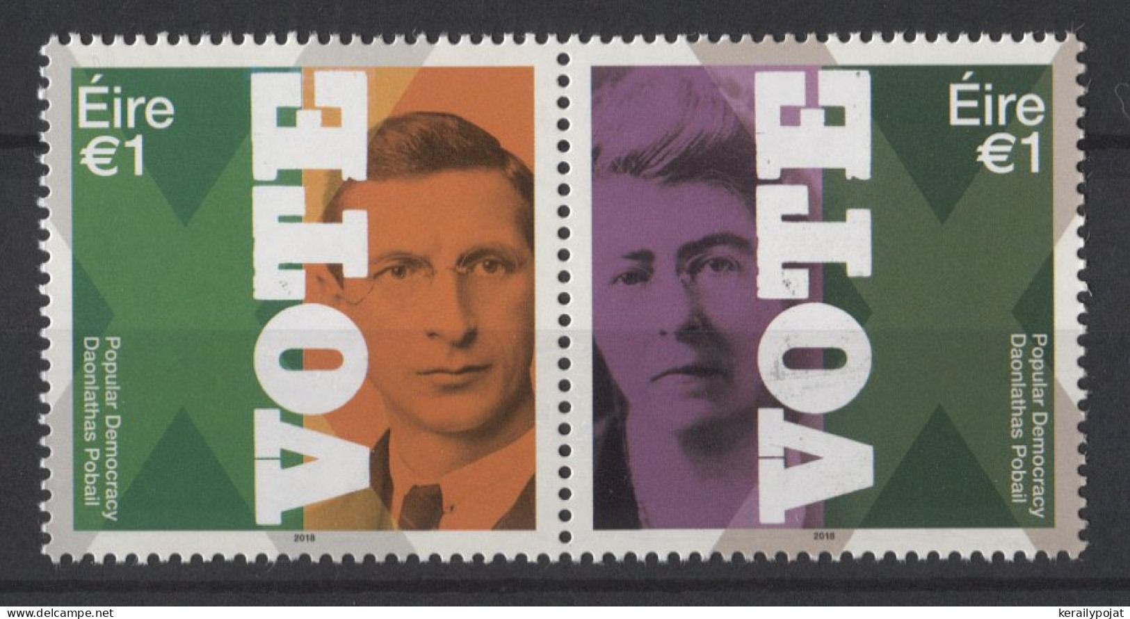 Ireland - 2018 Women's Suffrage Pair MNH__(TH-26403) - Unused Stamps