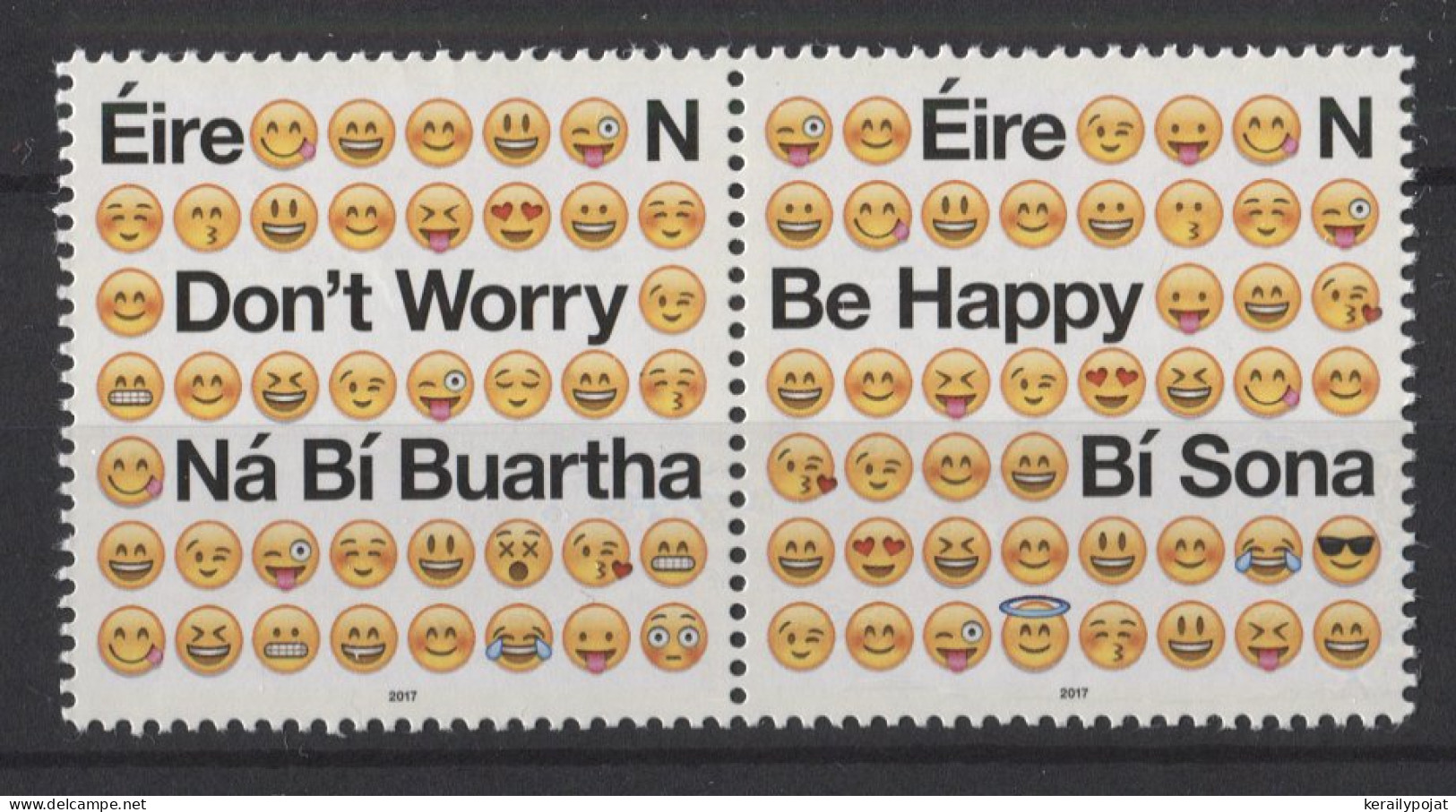 Ireland - 2017 Emojis Pair MNH__(TH-26404) - Ongebruikt