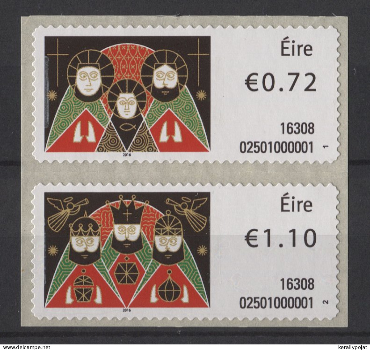 Ireland - 2016 Christmas (machine) MNH__(TH-26378) - Unused Stamps