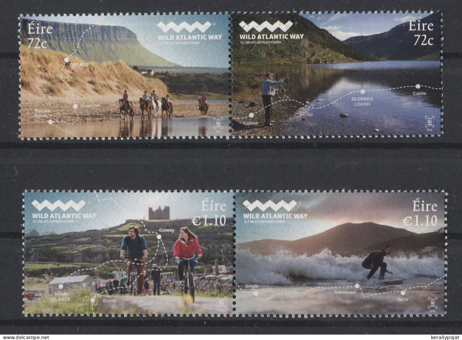 Ireland - 2016 Wild Atlantic Way Coastal Road Pairs MNH__(TH-26300) - Neufs