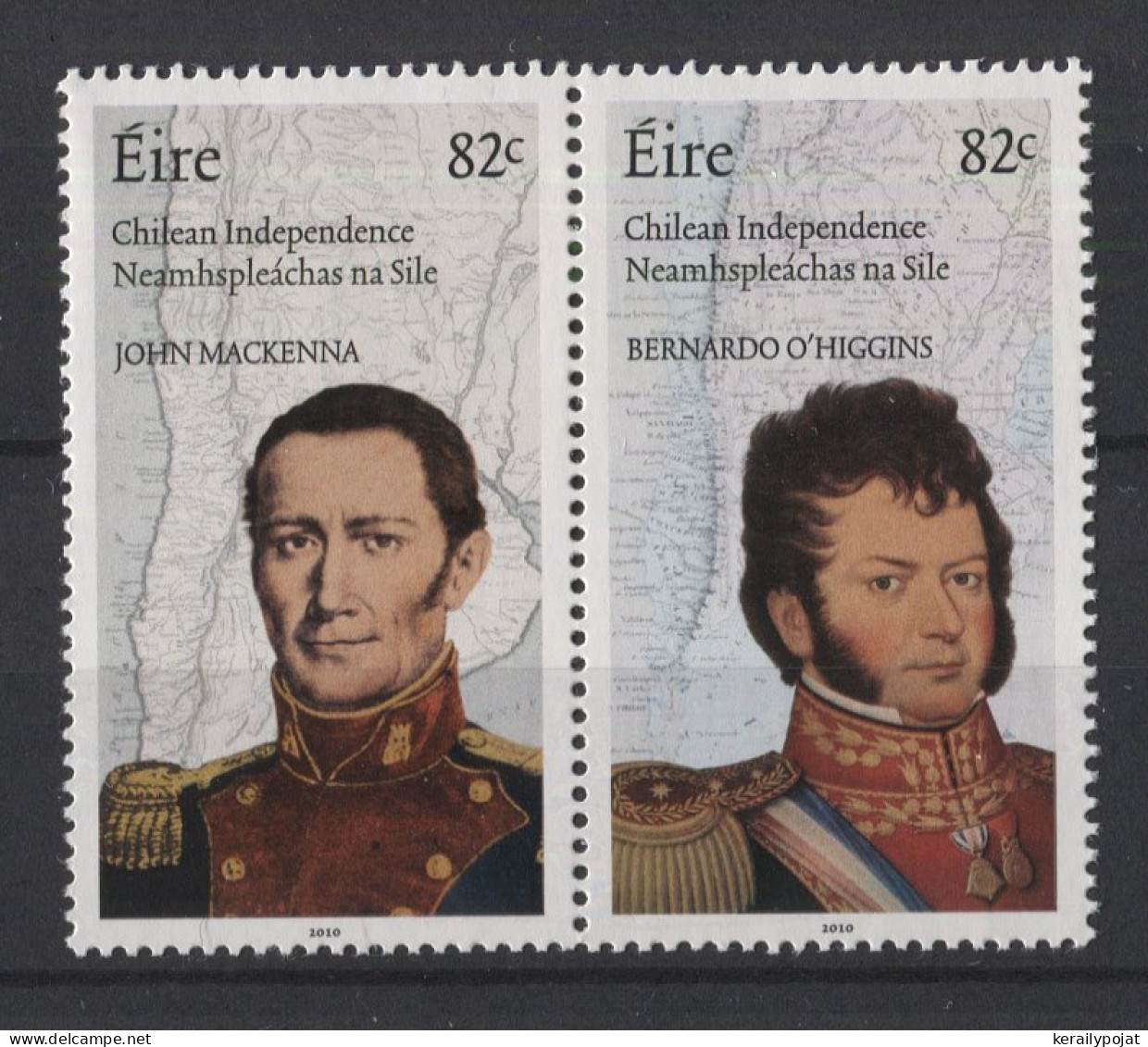 Ireland - 2010 Chilean Independence Fighters Pair MNH__(TH-26360) - Unused Stamps