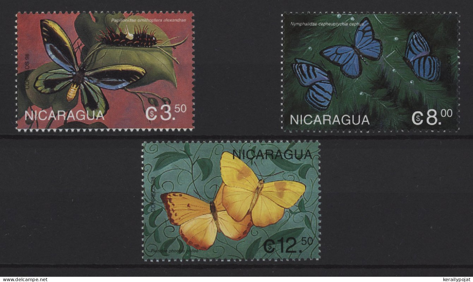 Nicaragua - 1999 Butterflies (II) MNH__(TH-26936) - Nicaragua