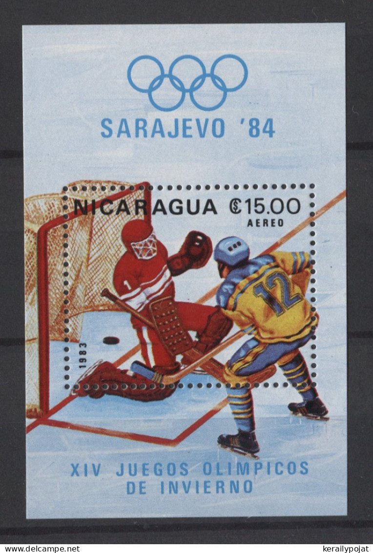 Nicaragua - 1983 Winter Olympics Sarajevo Block MNH__(TH-24968) - Nicaragua