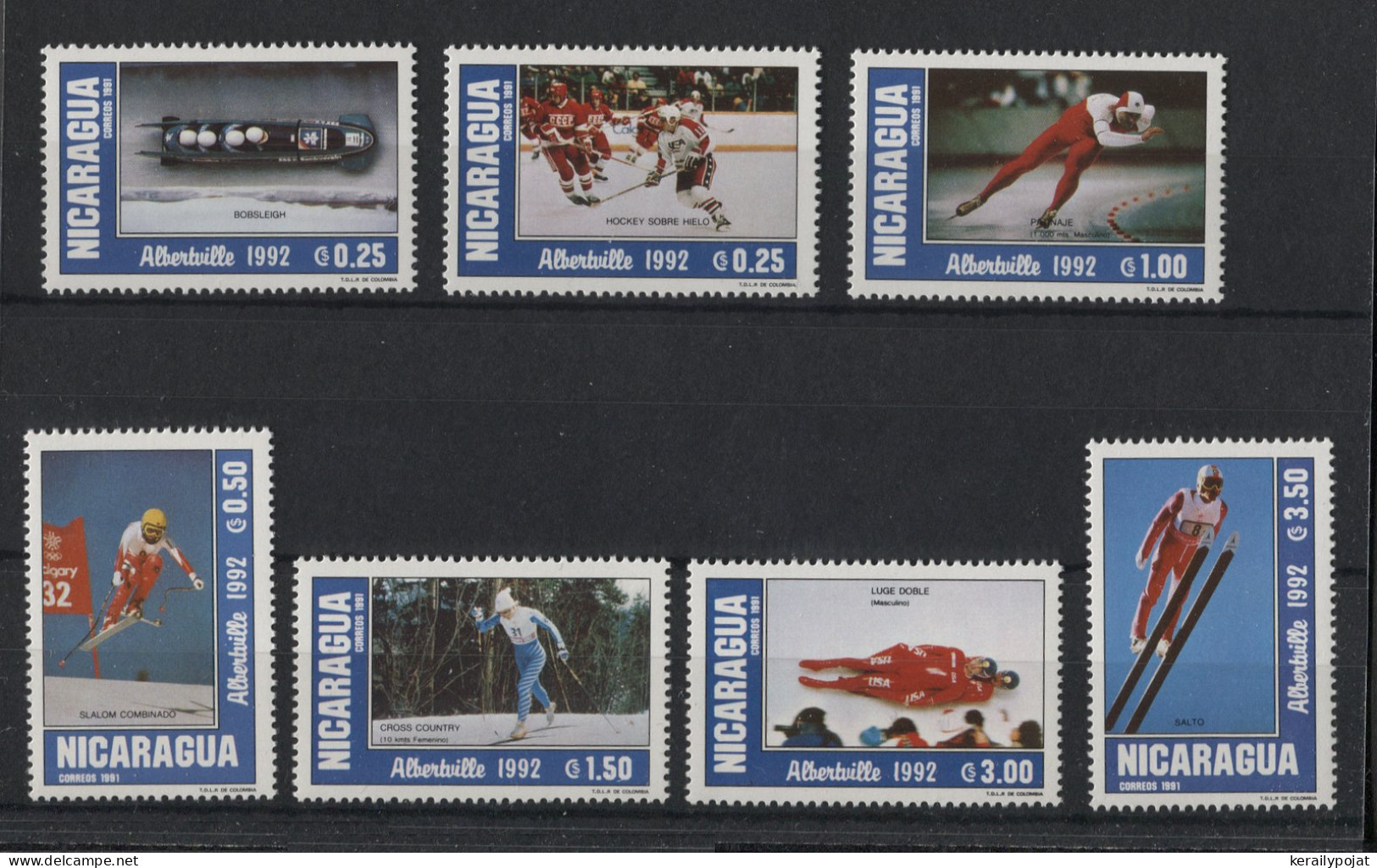 Nicaragua - 1992 Winter Olympics Albertville MNH__(TH-23895) - Nicaragua