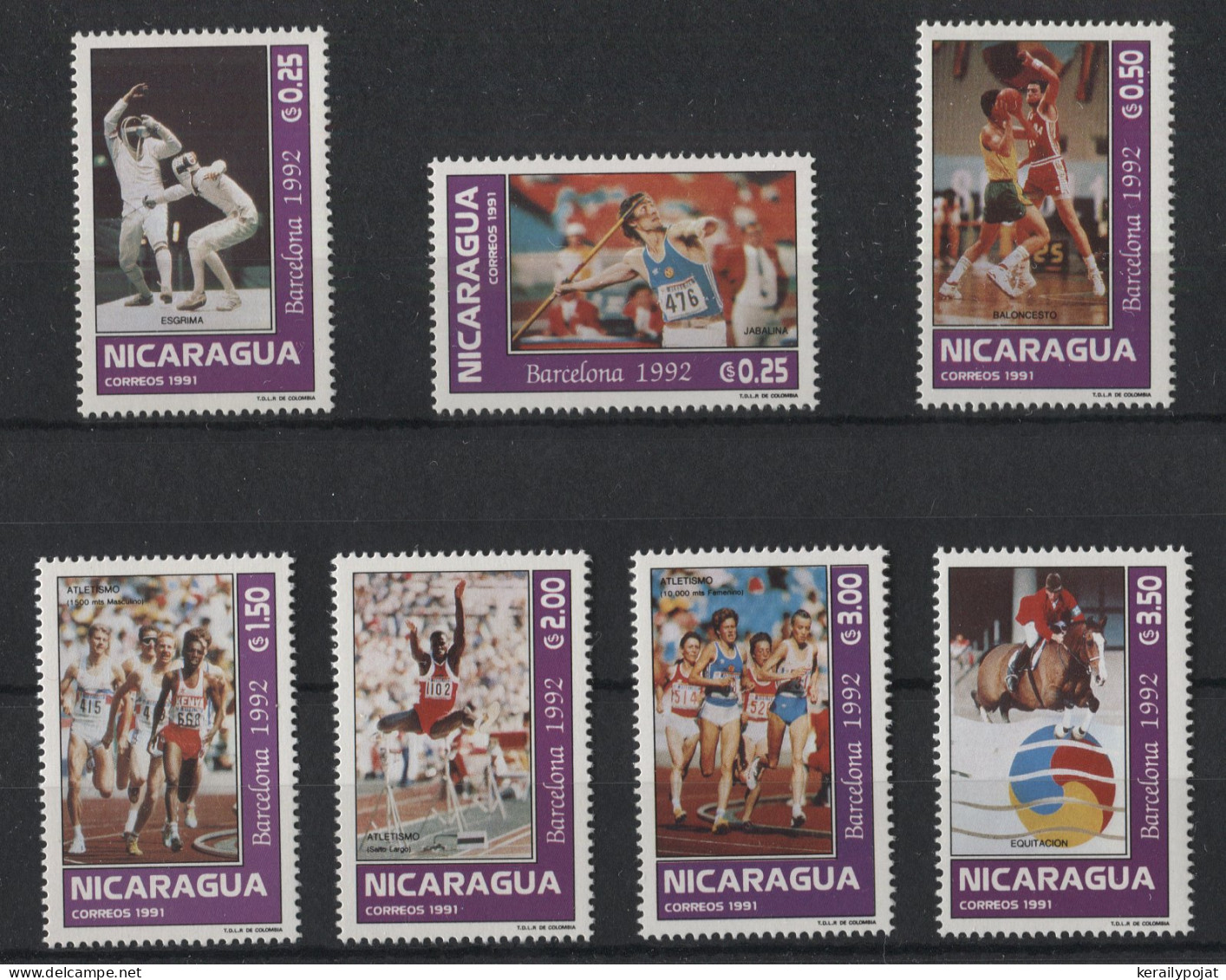 Nicaragua - 1992 Summer Olympics Barcelona MNH__(TH-23894) - Nicaragua