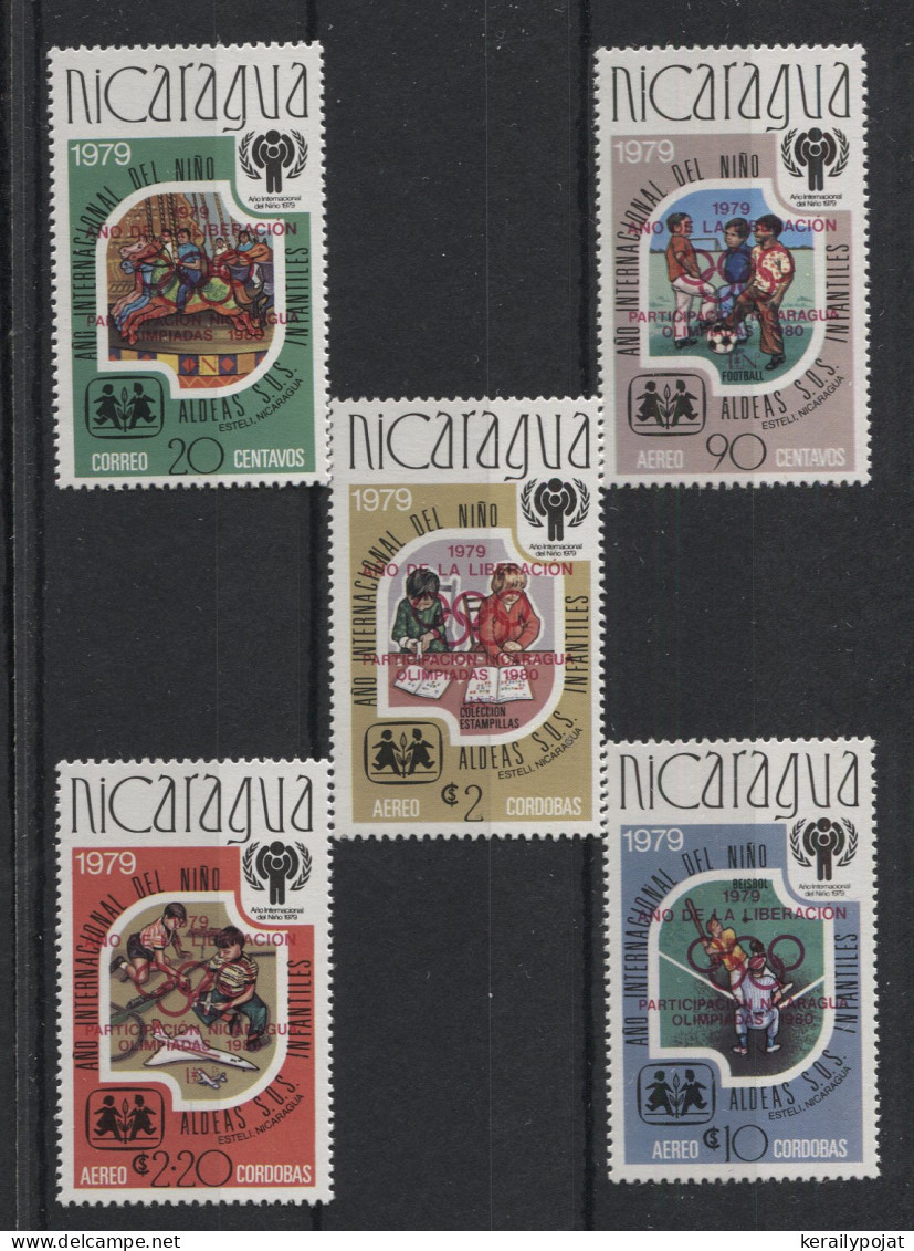 Nicaragua - 1980 Olympic Games Red Overprints MNH__(TH-24091) - Nicaragua