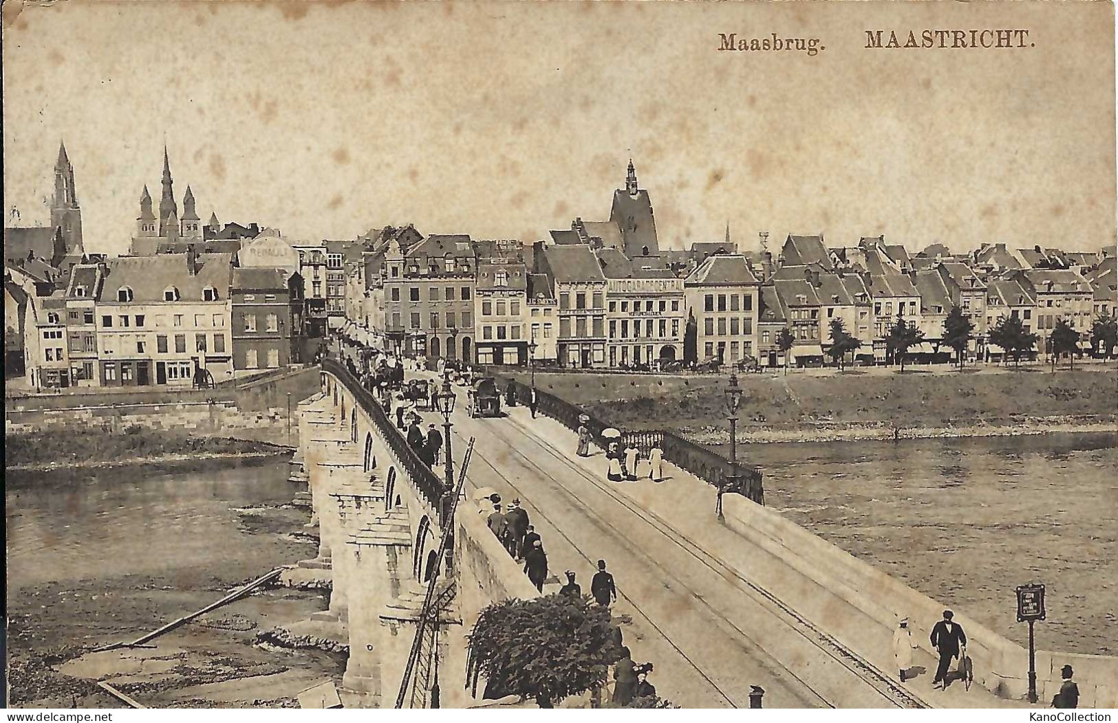 Maastricht, Maasbrug, Gelaufen 1913 - Maastricht