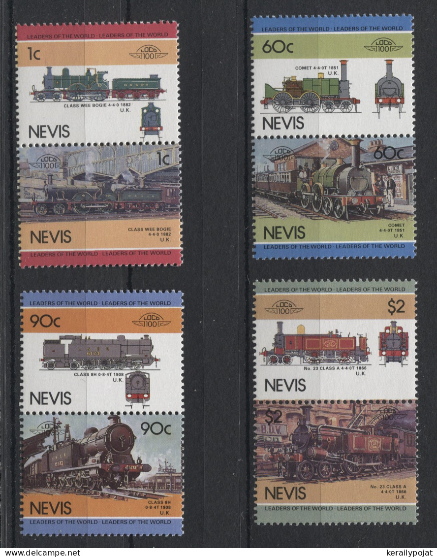 Nevis - 1985 Locomotives (I) MNH__(TH-23597) - St.Kitts E Nevis ( 1983-...)