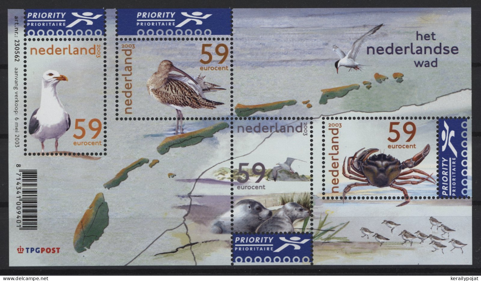 Netherlands - 2003 Animals Block (2) MNH__(TH-27280) - Blocks & Sheetlets