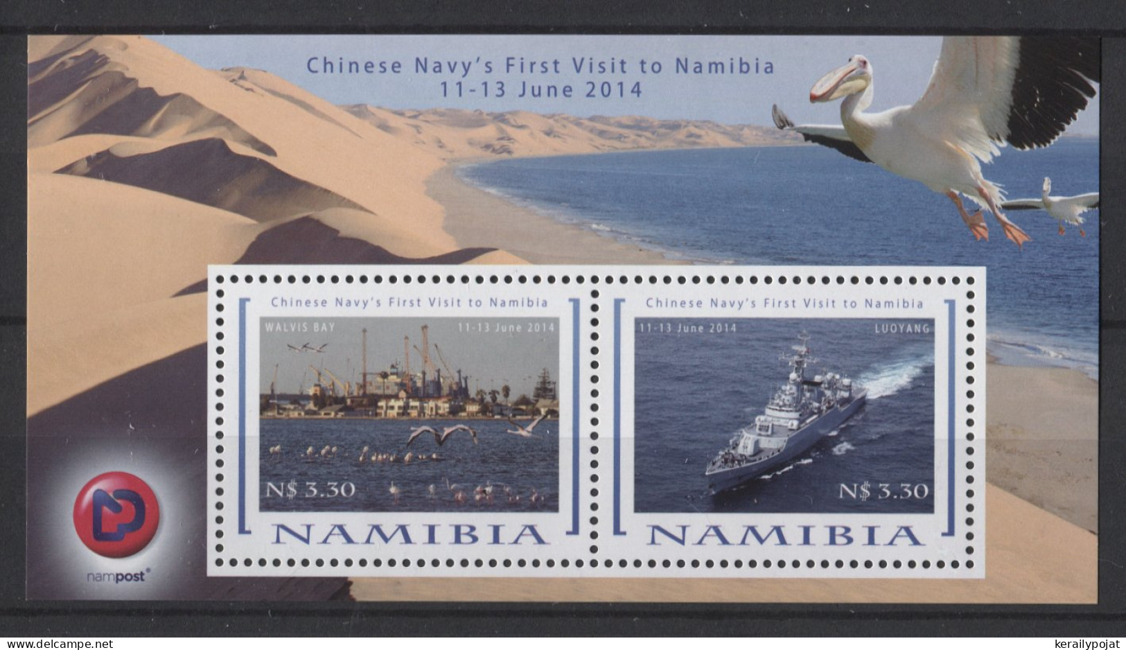 Namibia - 2014 Chinese Warships Block MNH__(TH-26169) - Namibia (1990- ...)