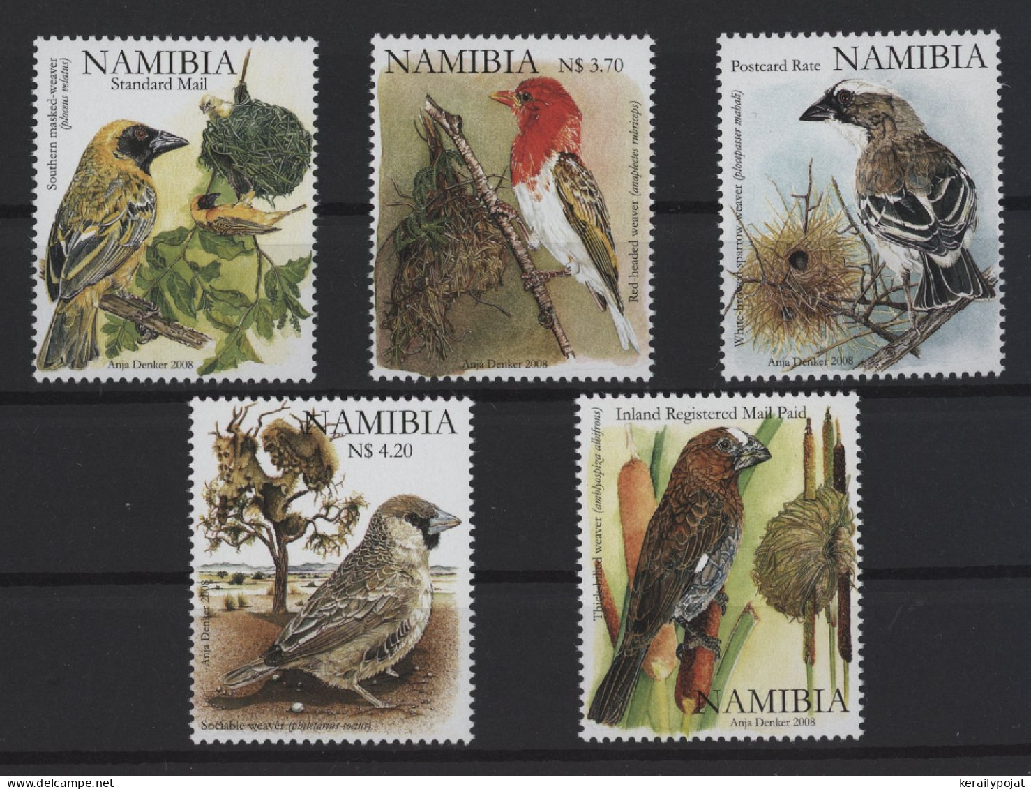 Namibia - 2008 Weaver Birds MNH__(TH-27109) - Namibia (1990- ...)