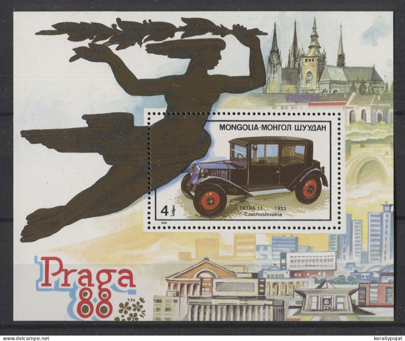 Mongolia - 1988 Praga '88 Block MNH__(TH-25070) - Mongolia