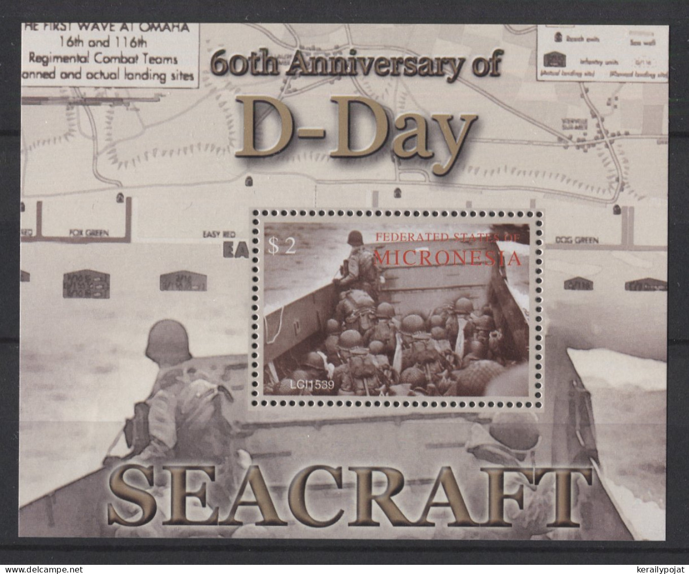 Micronesia - 2004 Allied Landings In Normandy Block MNH__(TH-26539) - Micronésie