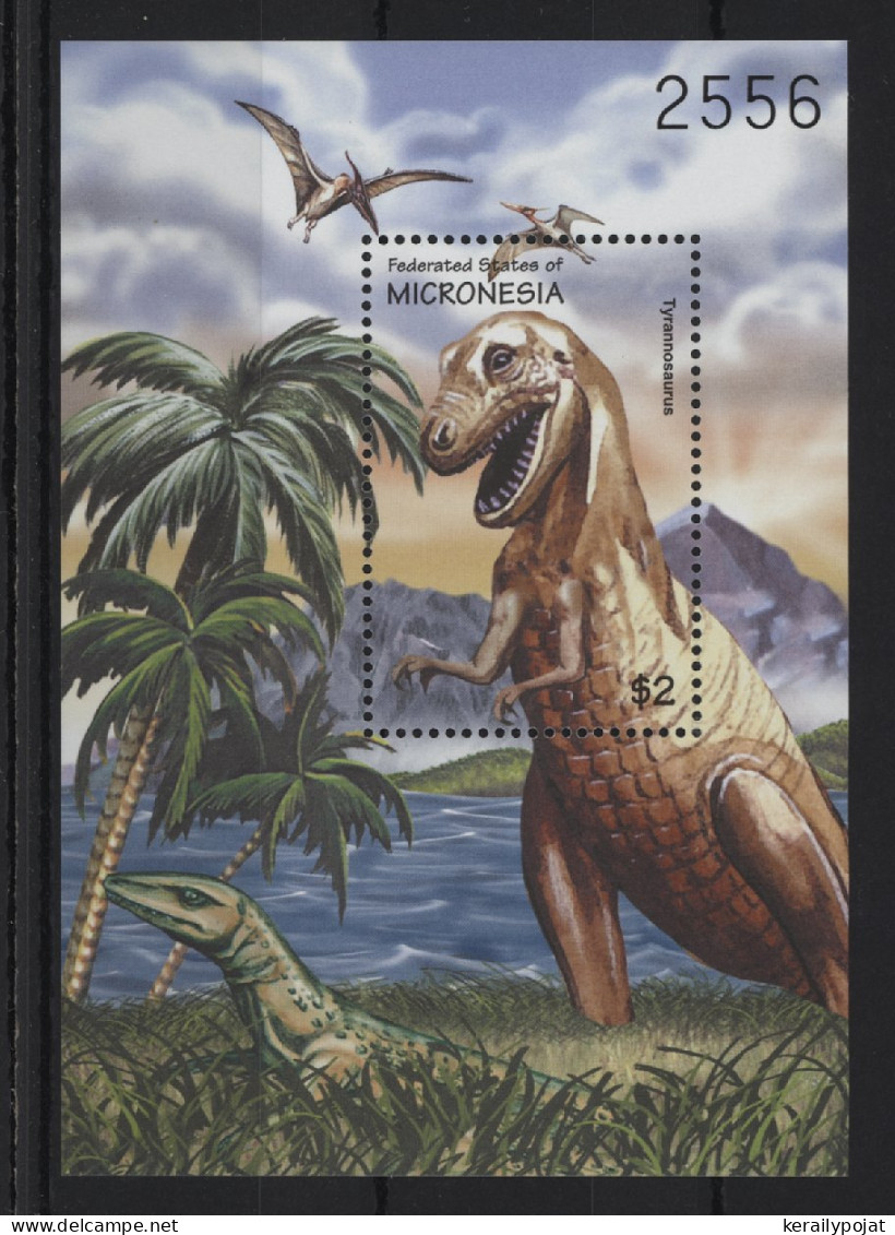 Micronesia - 2001 Prehistoric Animals Block (1) MNH__(TH-24352) - Micronesia