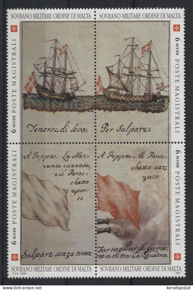 Malte (Ordre De) - 1997 Ships Block Of Four MNH__(TH-23474) - Malte (Ordre De)