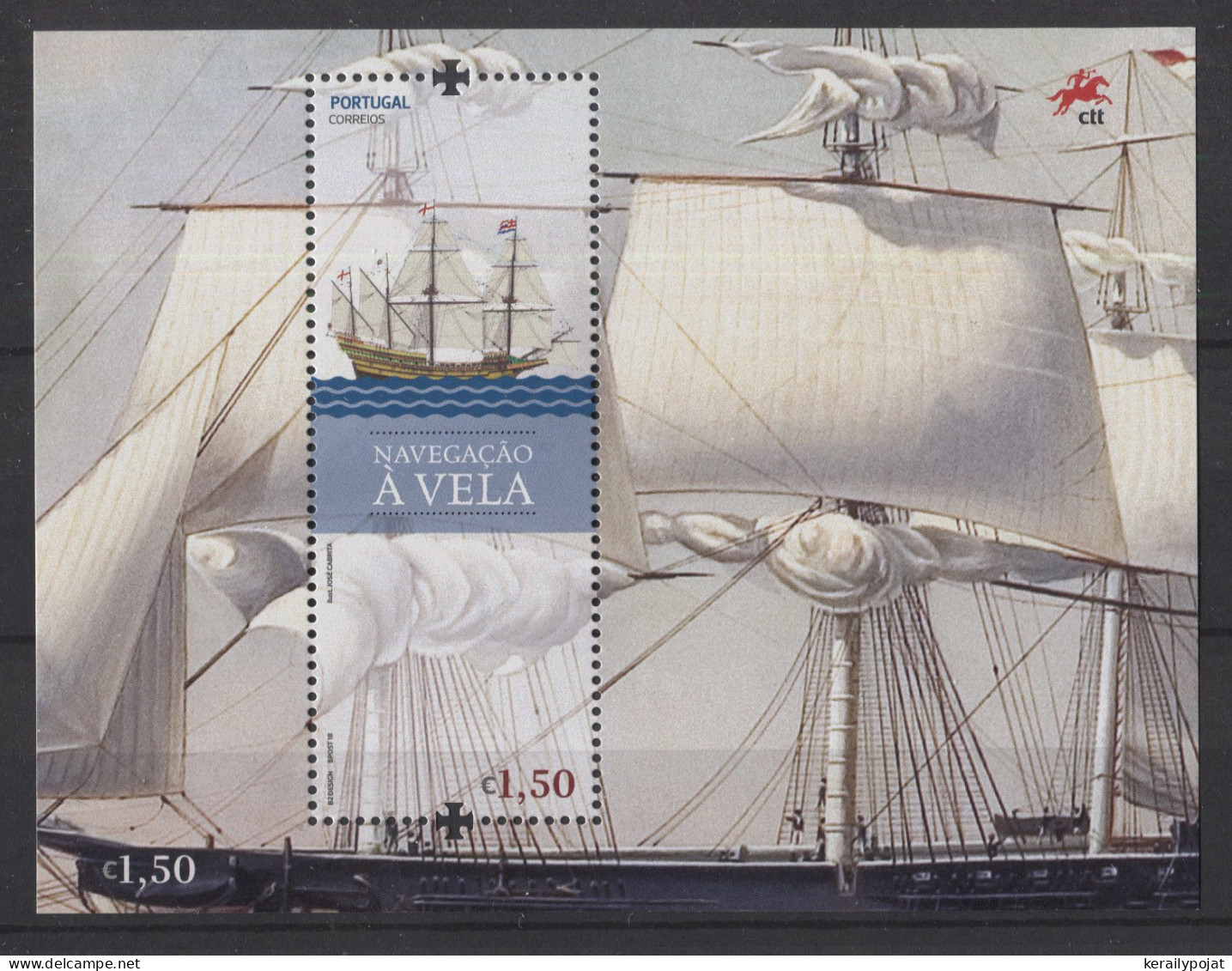 Portugal - 2018 History Of Sailing Shipping Block MNH__(TH-26204) - Blocs-feuillets