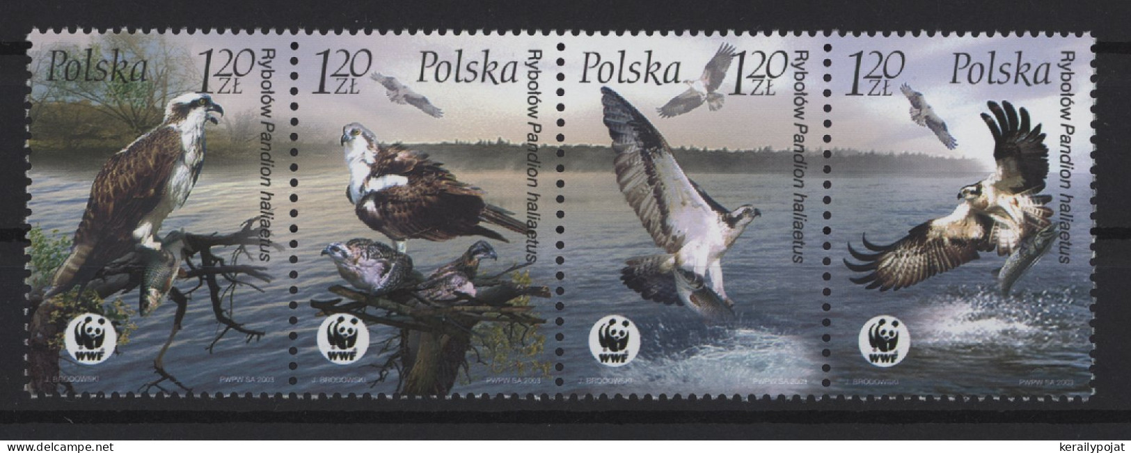 Poland - 2003 Osprey Strip MNH__(TH-27282) - Nuevos