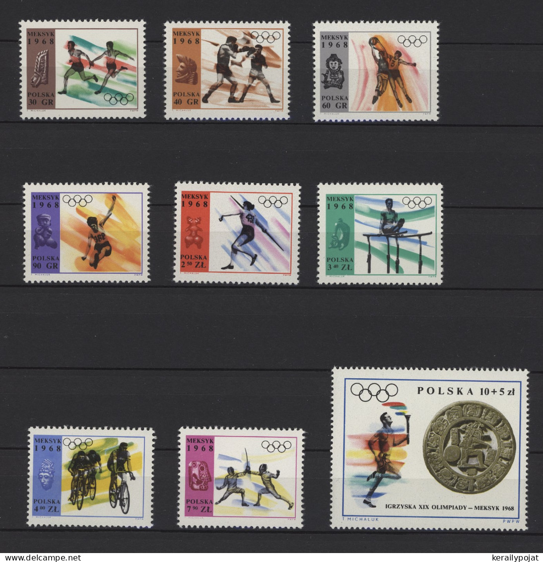 Poland - 1968 Summer Olympics Mexico MNH__(TH-24276) - Unused Stamps