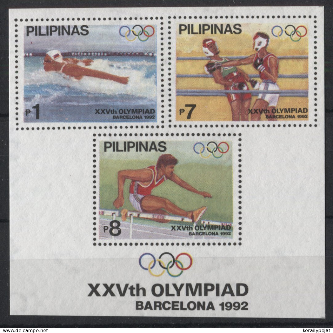 Philippines - 1992 Summer Olympics Barcelona Block MNH__(TH-24016) - Philippines