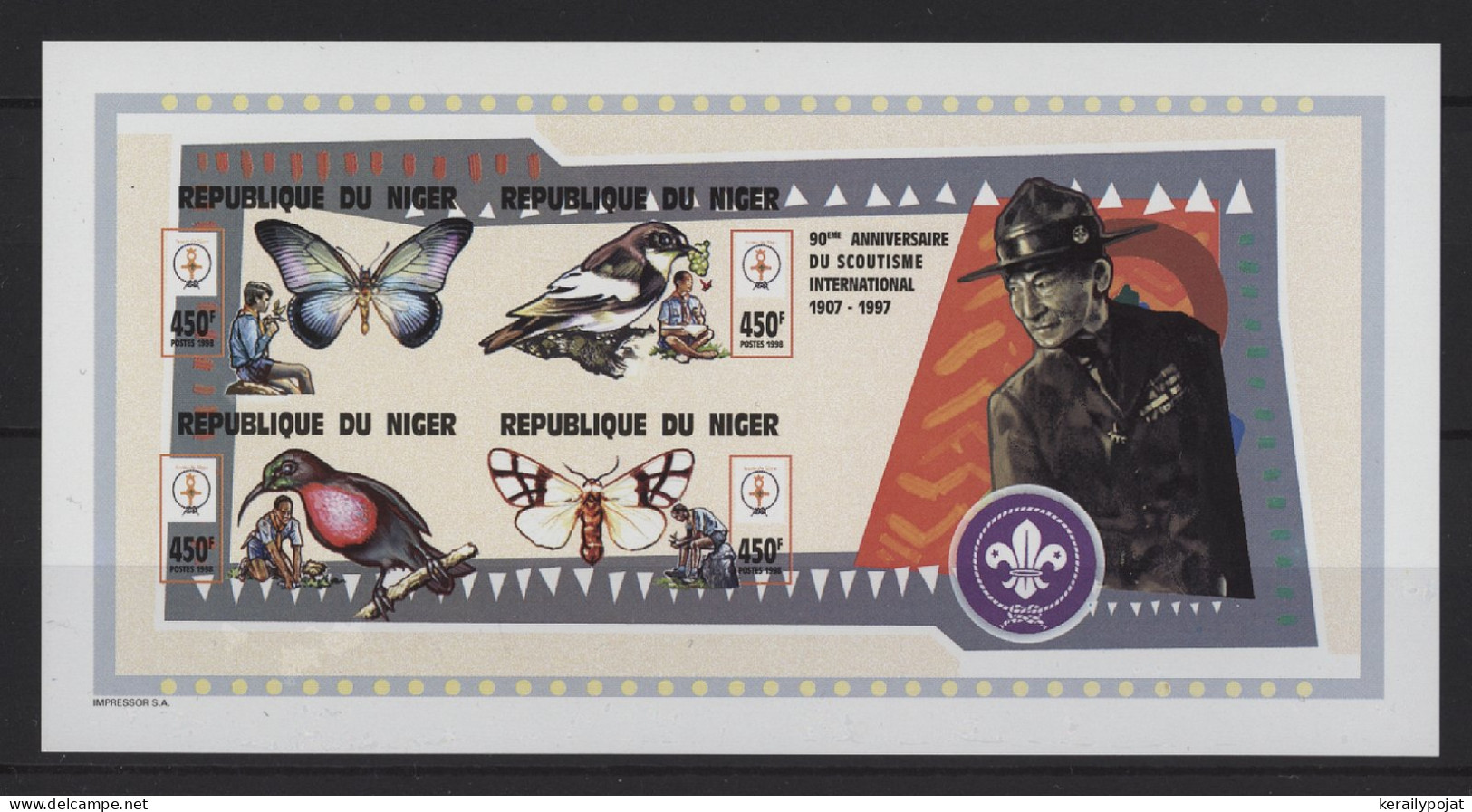 Niger - 1998 Scouts Kleinbogen (3) IMPERFORATE MNH__(TH-26859) - Níger (1960-...)