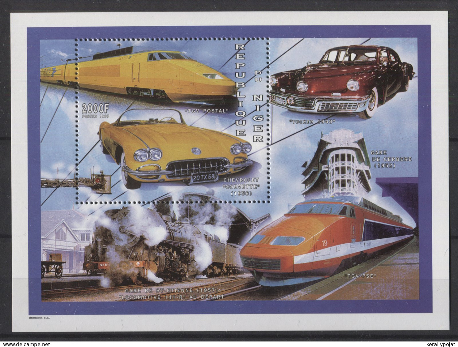 Niger - 1997 Transportation Block (1) MNH__(TH-25086) - Níger (1960-...)