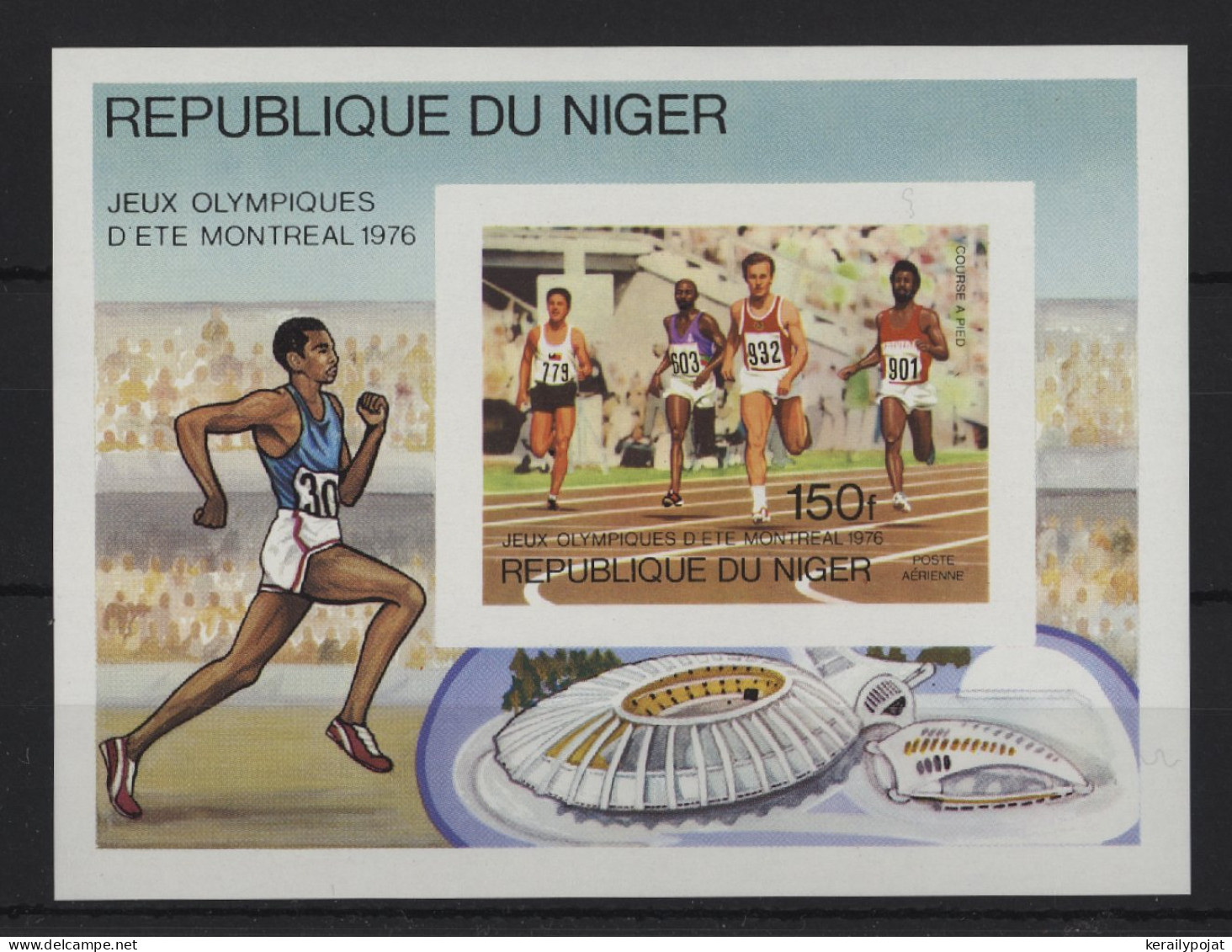 Niger - 1976 Montreal Block IMPERFORATE MNH__(TH-24195) - Níger (1960-...)