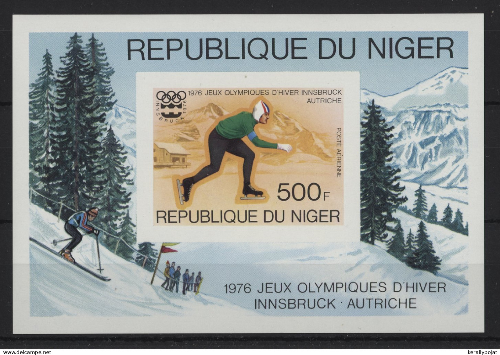 Niger - 1976 Winter Olympics Innsbruck Block IMPERFORATE MNH__(TH-24317) - Níger (1960-...)