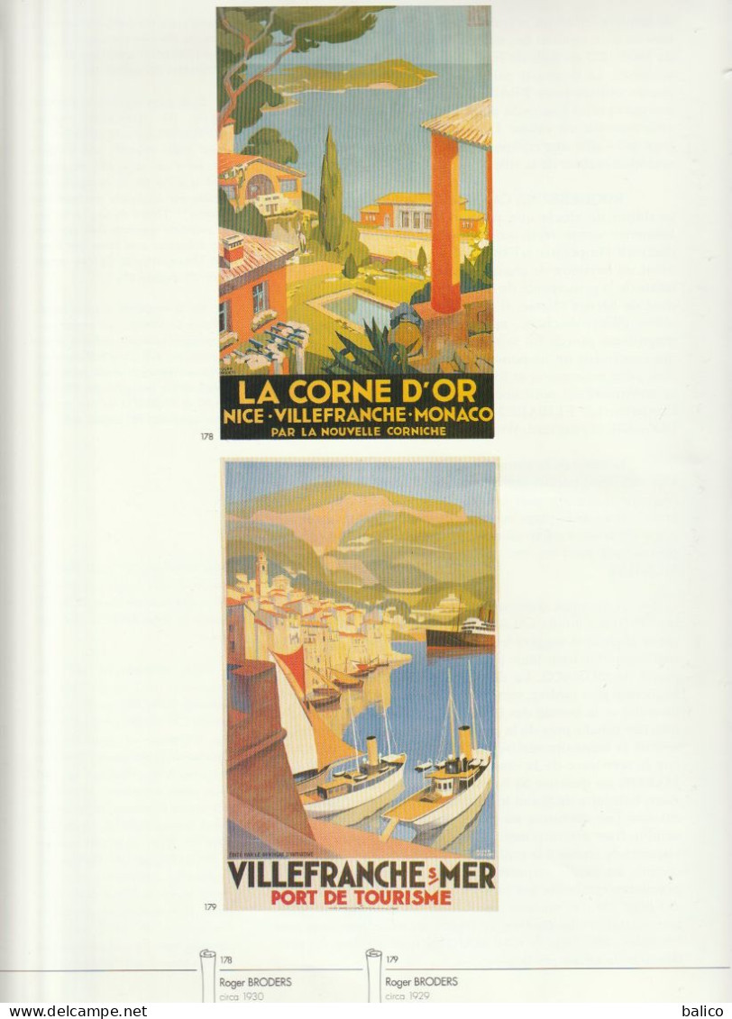 Page Du Livre "AFFICHES D'AZUR" Alpes Maritimes  (  Pages 158 ) VILLEFRANCHE SUR MER - Afiches