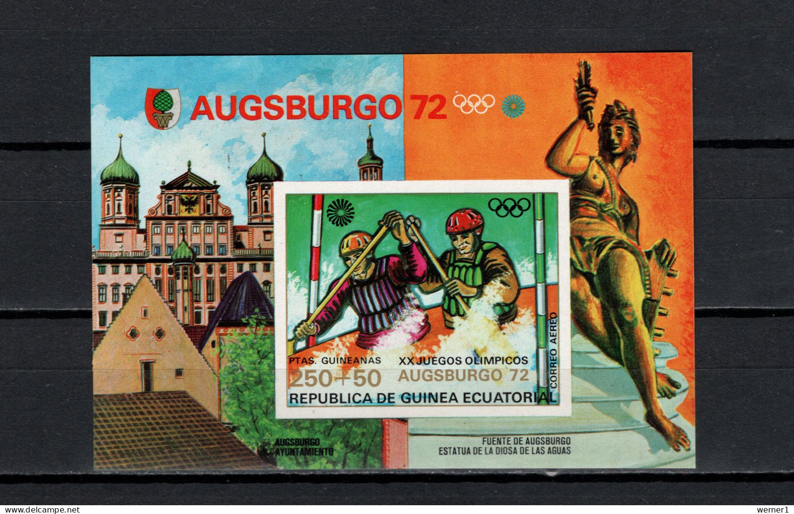 Equatorial Guinea 1972 Olympic Games Munich, Canoe Slalom S/s Imperf. MNH - Ete 1972: Munich