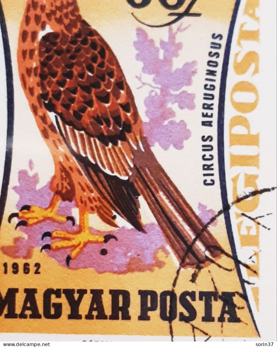 Hungria Sello Usado Año 1962 Error Punto Negro Debajo Del Pie - Used Stamps