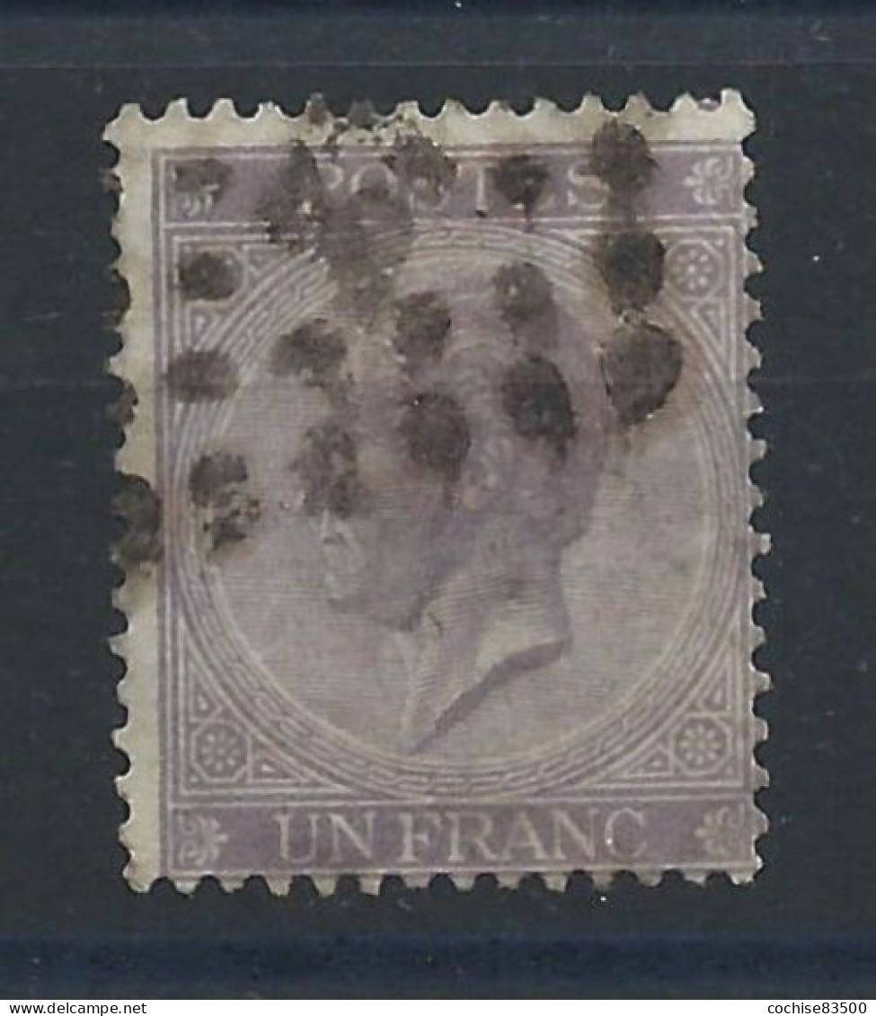 Belgique N°21a Obl (FU) 1865/66 - Léopold 1er - 1865-1866 Profilo Sinistro