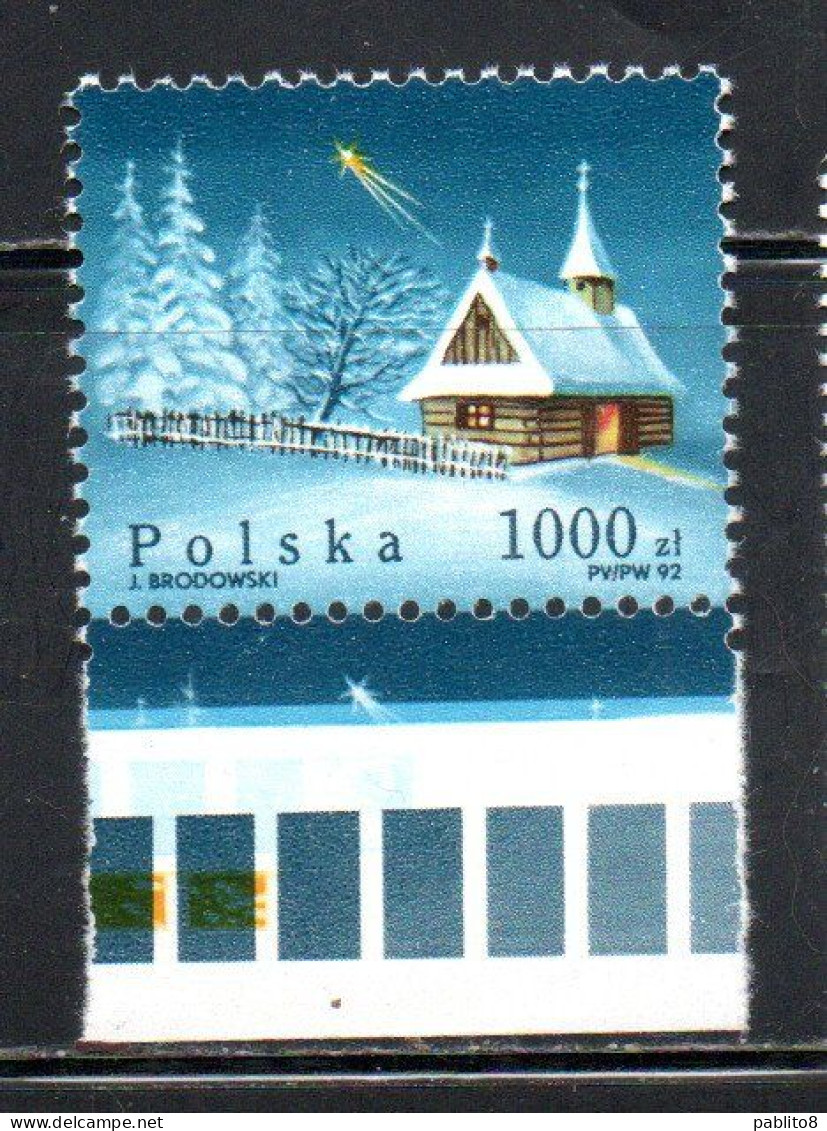 POLONIA POLAND POLSKA 1992 CHRISTMAS NATALE NOEL WEIHNACHTEN NAVIDAD NATAL1000z MNH - Nuevos