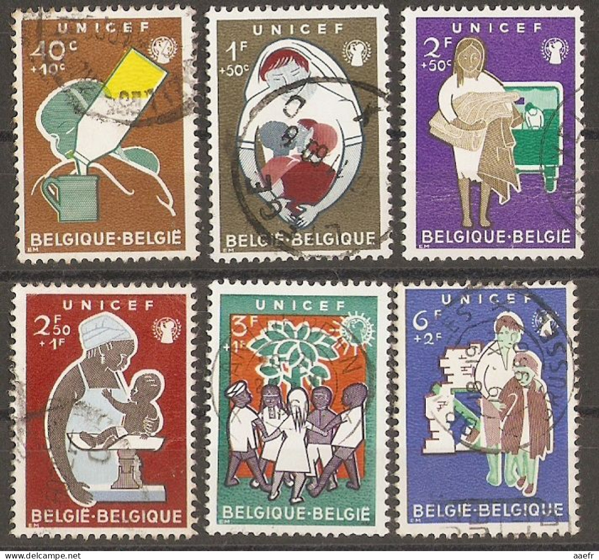 Belgique 1960 - Unicef - Fonds De Nations Unies En Faveur De L'enfance - Série Complète° - 1153/1158 - Gebraucht