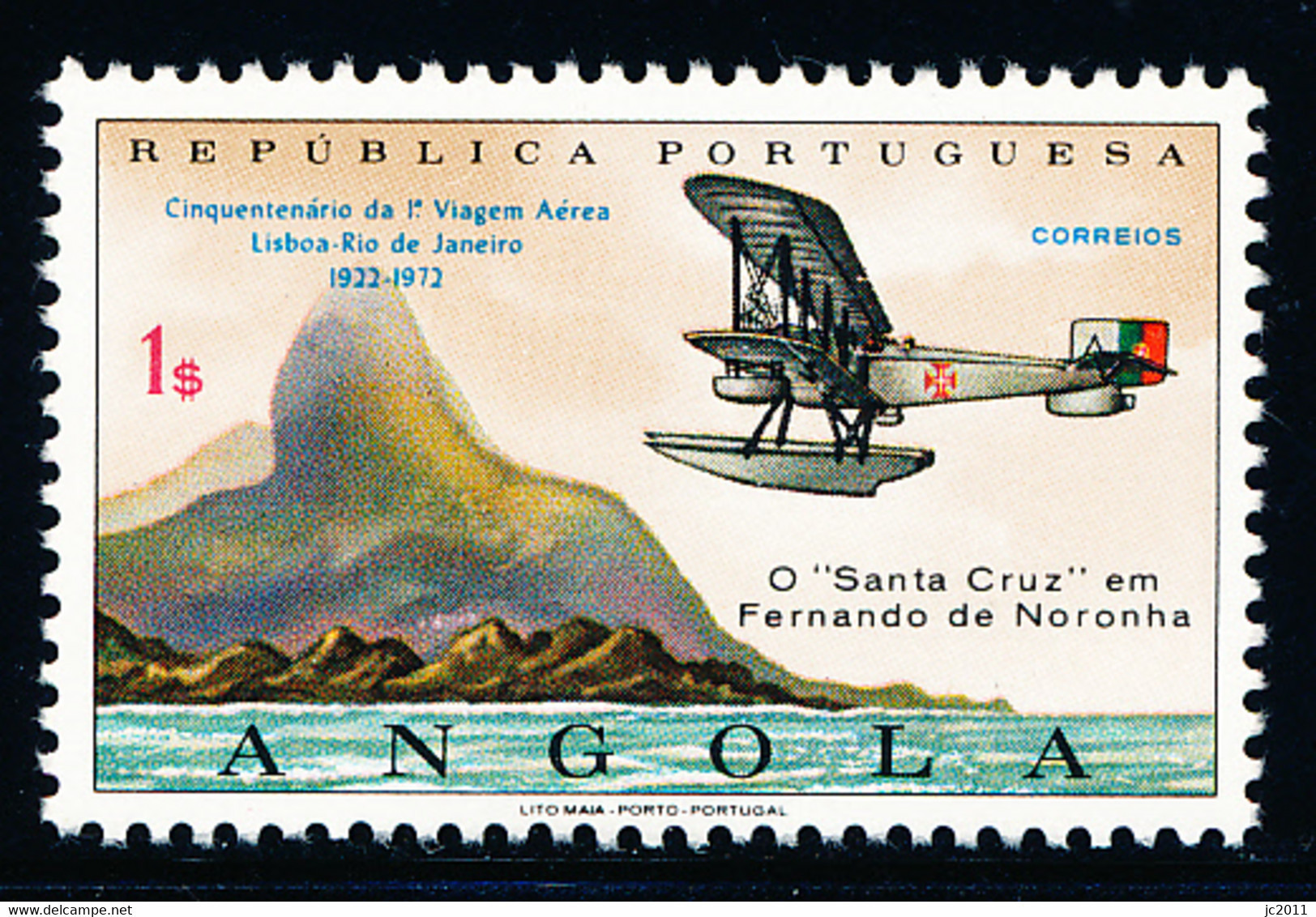 Angola - 1972 - Airflight / Lisbon - Rio De Janeiro - MNH - Angola