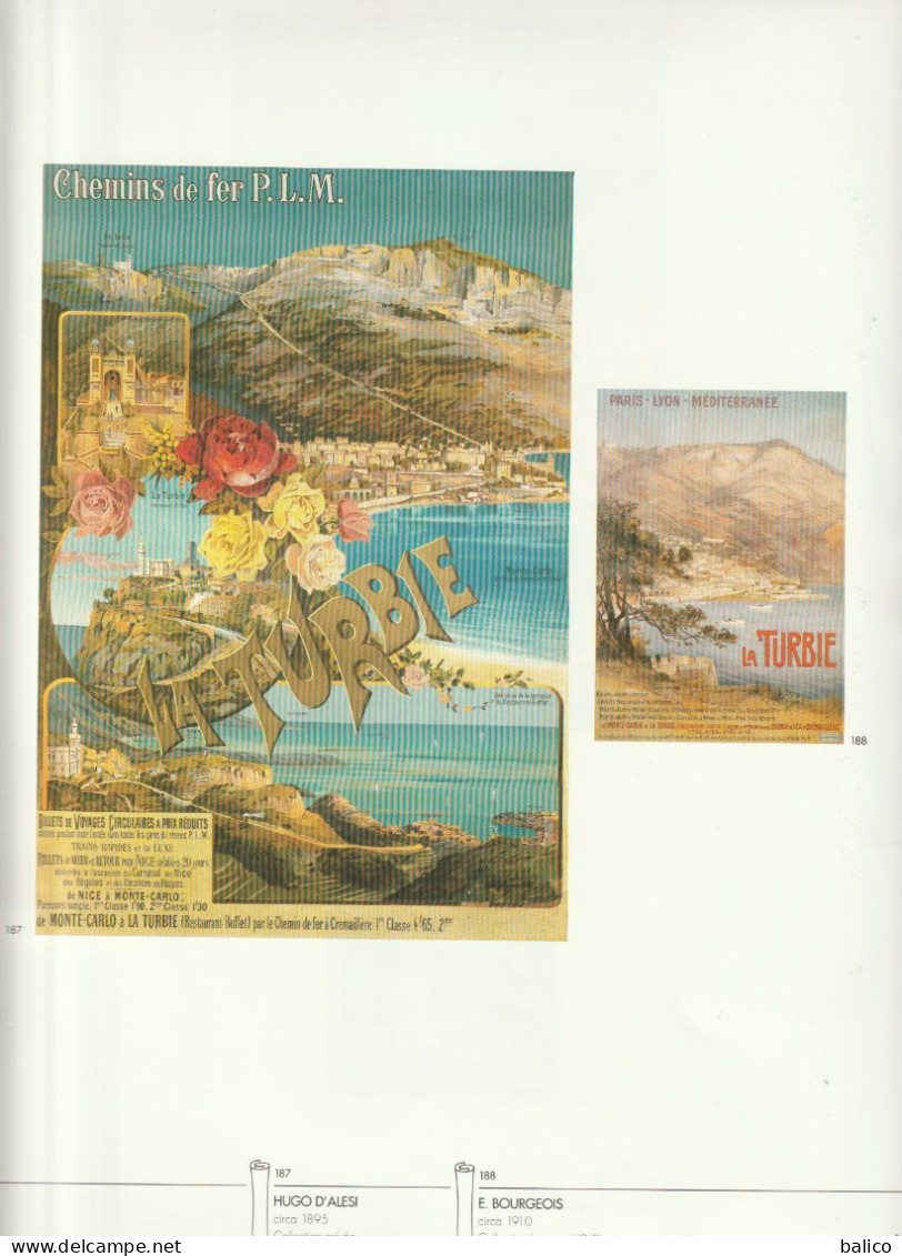 Pages Du Livre "AFFICHES D'AZUR" Alpes Maritimes  ( Recto Verso, Pages 163/164 )  LA TURBIE - BEAUSOLEIL - Afiches