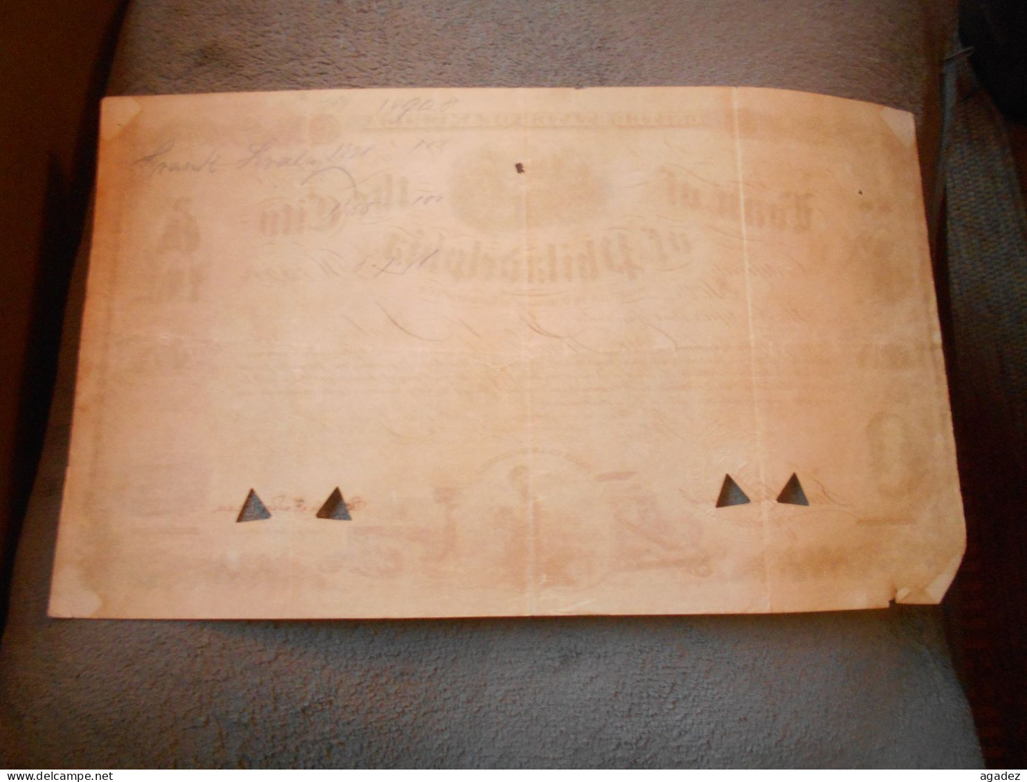 Certificate Loan Of The City Of Philadelphia 1871 - Industrial