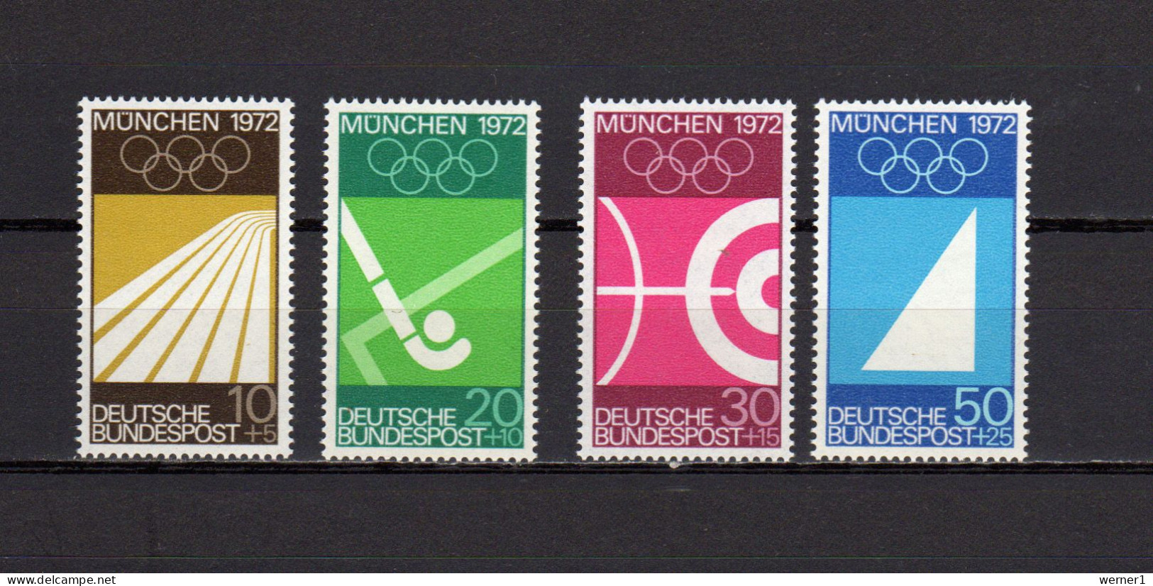 Germany 1969 Olympic Games Munich, Hockey, Sailing Etc. Set Of 4 MNH - Zomer 1972: München