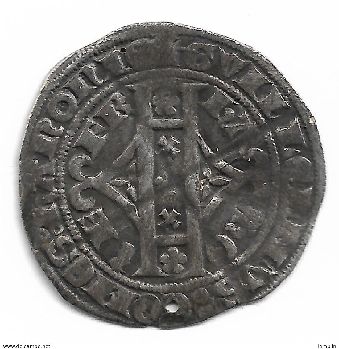 COMTE DE HAINAUT - PLAQUE D'ARGENT DE GUILLAUME III (1355-1389) - VALENCIENNES - Hainaut