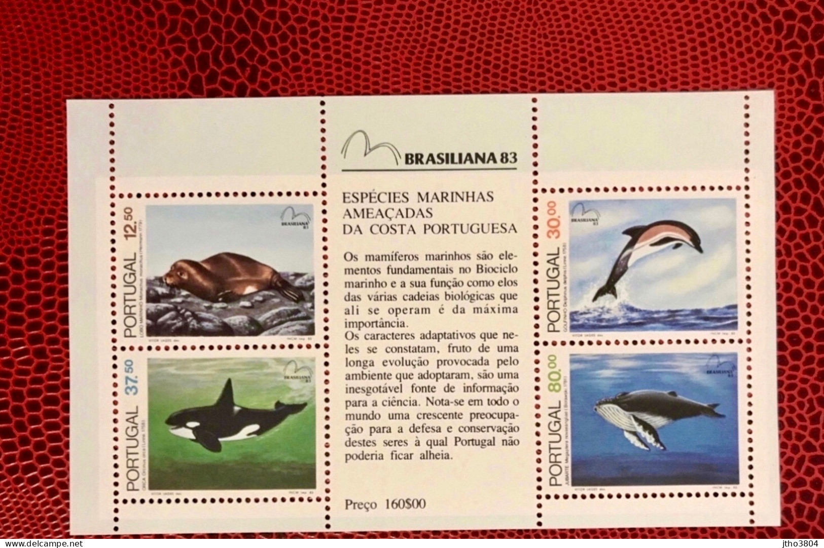 PORTUGAL 1983 Booklet 4v Neuf MNH ** Mi 1604 /07 YT Bl 42 Delfino Dauphin Dolphin Delfín Delfin - Altri & Non Classificati