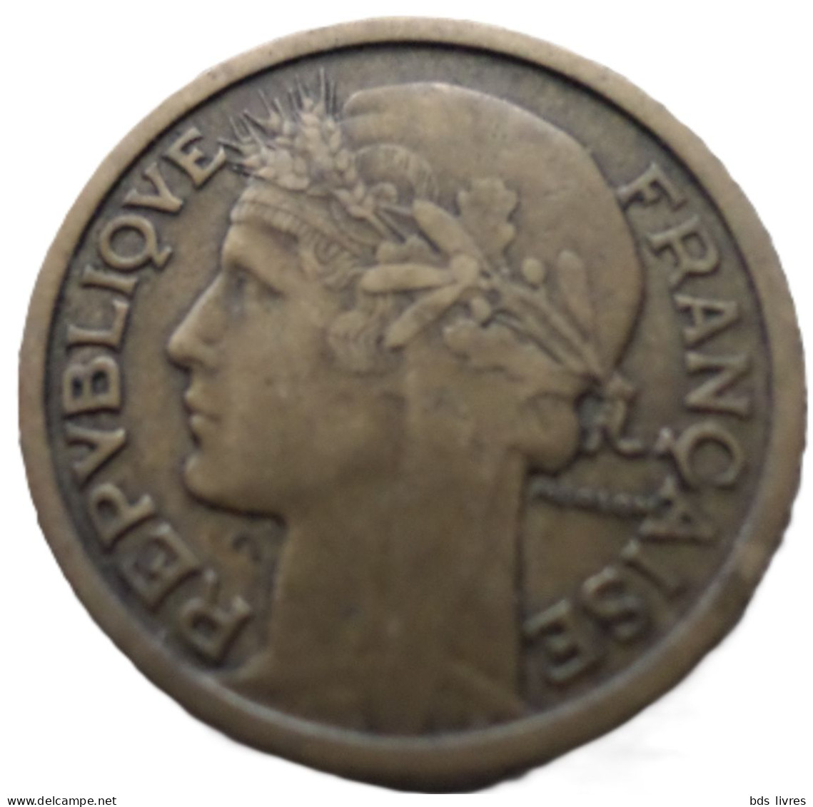FRANCE.... 1 Franc Morlon -année 1934    Pièce Non Nettoyée - Et Patinée (voir Images) - 1 Franc