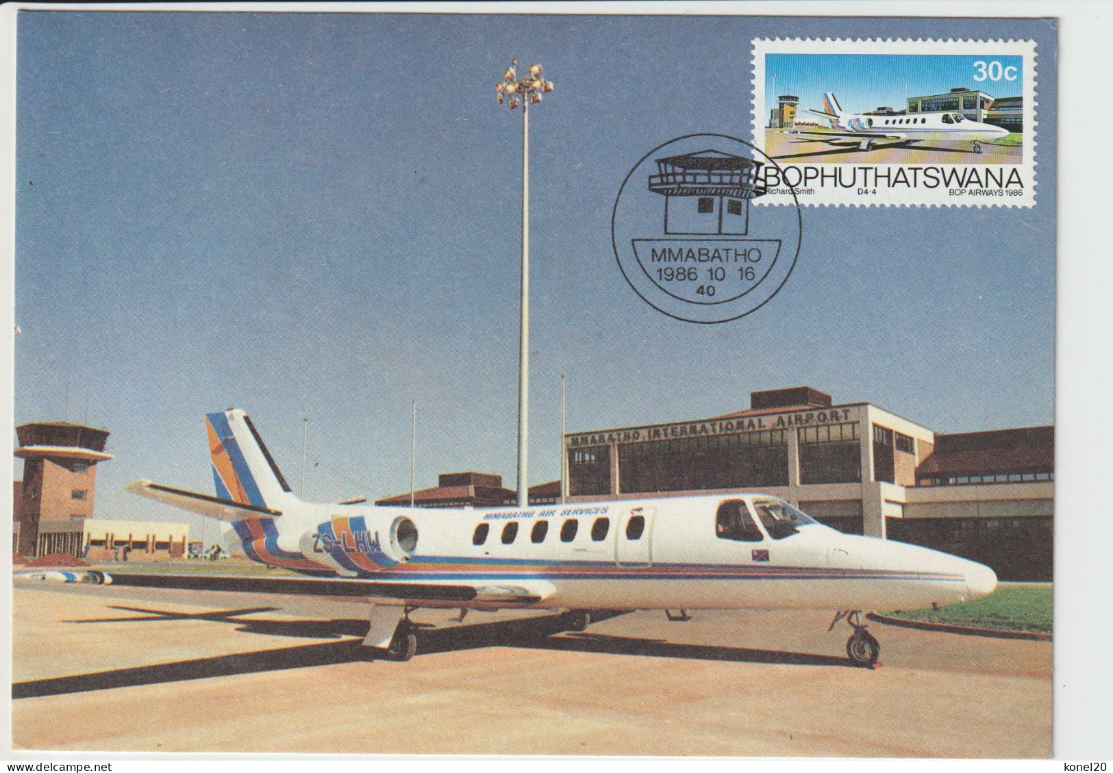 Vintage Pc Mahikeng Airport Or Mmabatho Airport With Cessna 550 Citation II Aircraft - 1946-....: Moderne