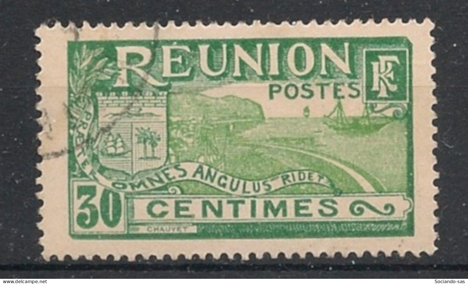REUNION - 1928-30 - N°YT. 110 - Rade De Saint Denis 30c Vert - Oblitéré / Used - Gebraucht