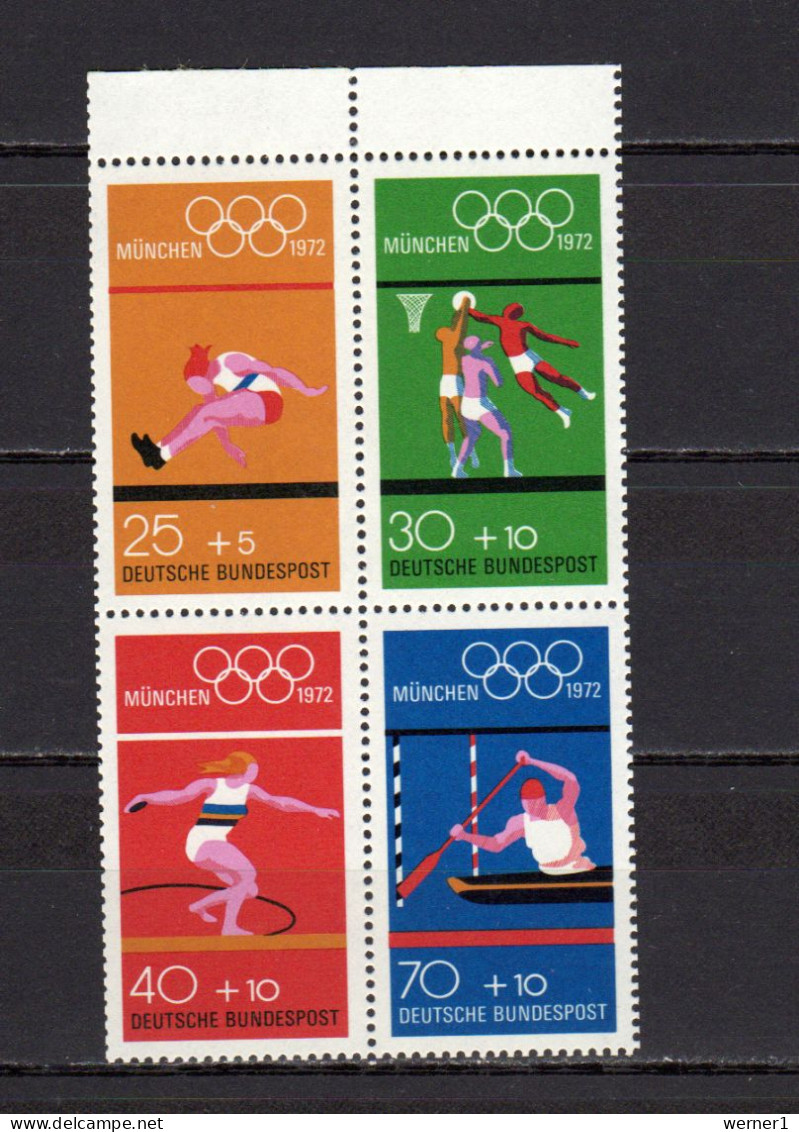 Germany 1972 Olympic Games Munich, Basketball, Rowing Etc. Booklet Pane MNH - Ete 1972: Munich