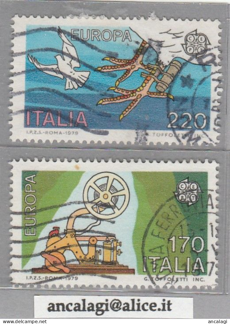 USATI ITALIA 1979 - Ref.0409 "EUROPA UNITA" Serie Di 2 Val. - - 1971-80: Usati