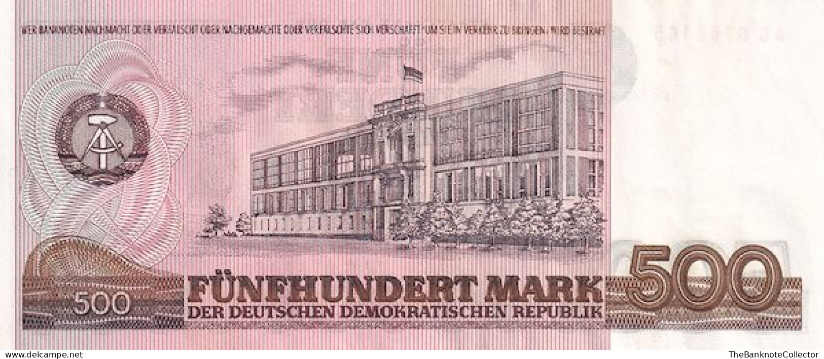 Germany German Democratic Republic 500 Mark 1985 P-33 AUNC - Andere & Zonder Classificatie