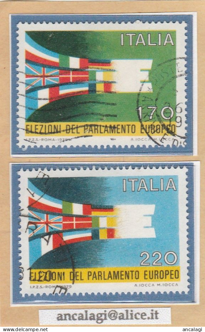 USATI ITALIA 1979 - Ref.0410 "PARLAMENTO EUROPEO" Serie Di 2 Val. - - 1971-80: Afgestempeld